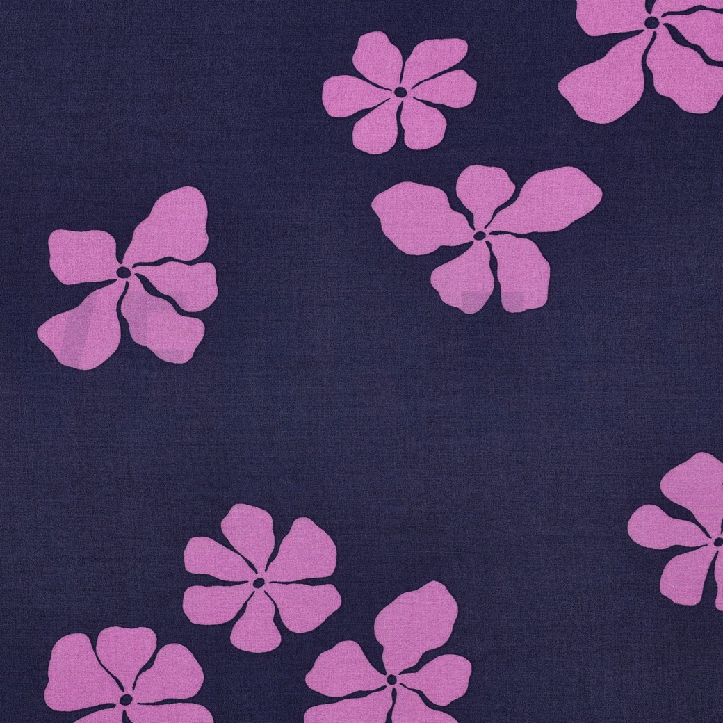 LENZING™ ECOVERO™ BLUMEN LILA/VIOLETT