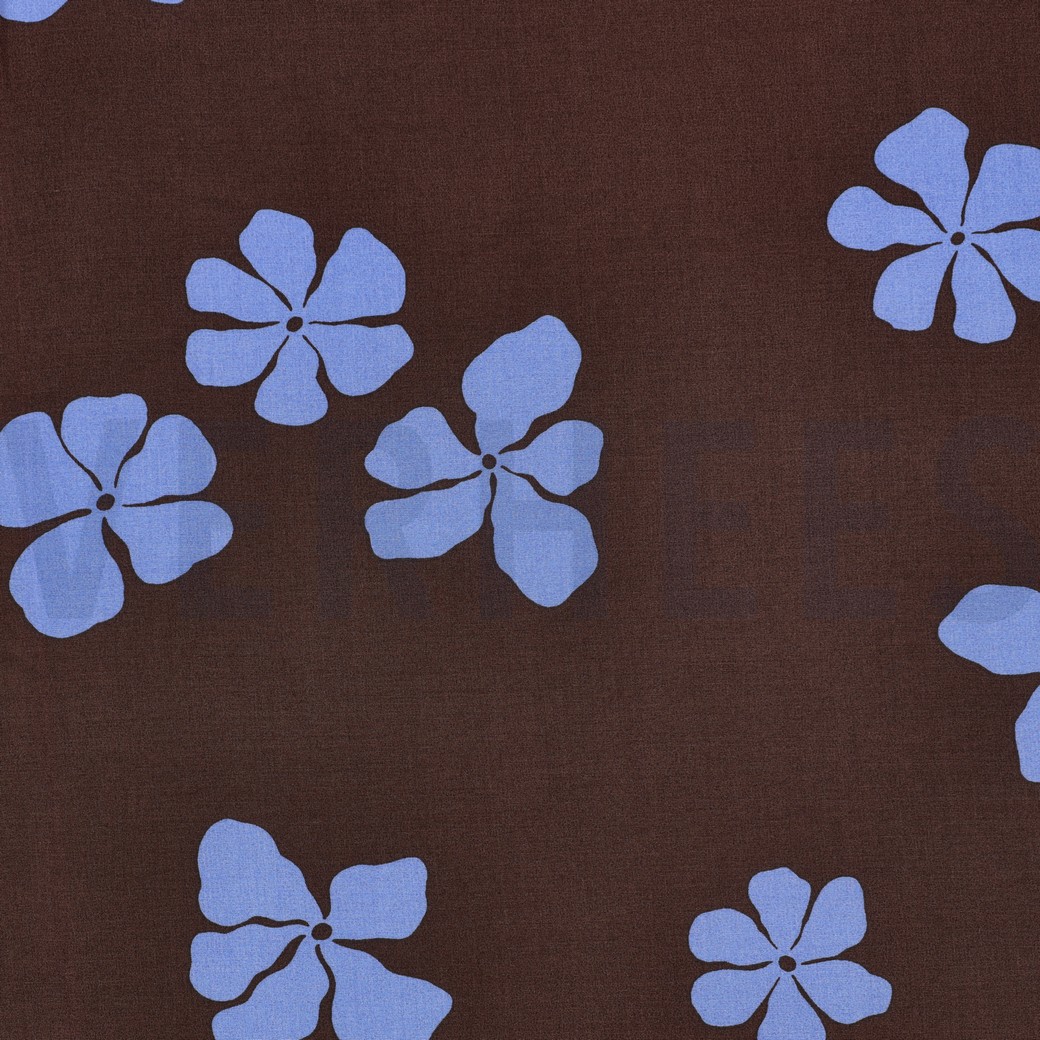 LENZING™ ECOVERO™ BLUMEN DUNKELBRAUN