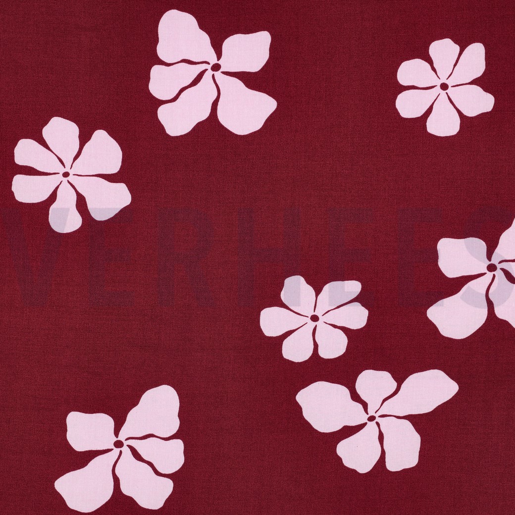 LENZING™ ECOVERO™ FLEURS BORDEAUX