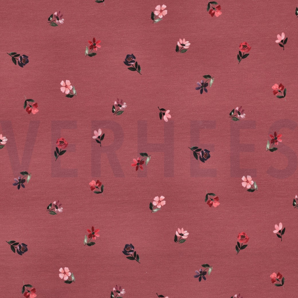 JERSEY GOTS DIGITAL FLOWERS MAUVE