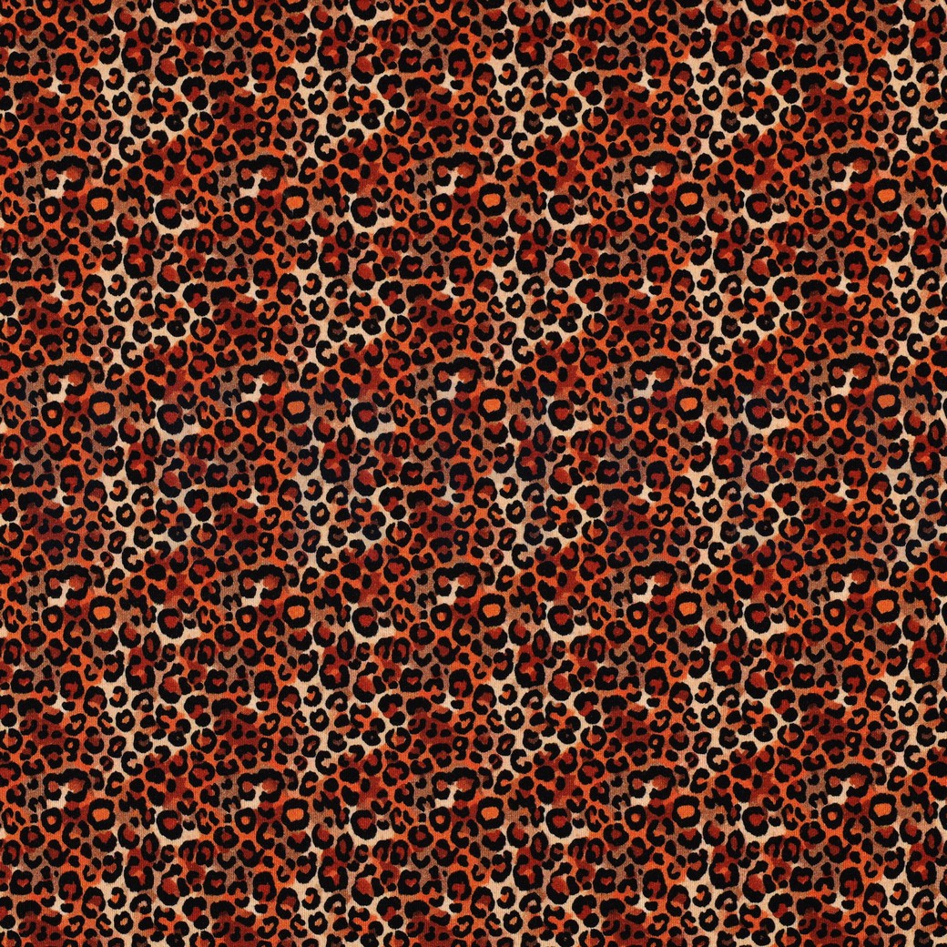 VISCOSE JERSEY DIGITAL ANIMAL SKIN BROWN