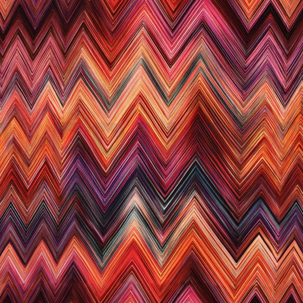 VISCOSE RADIANCE DIGITAL ZIGZAG ORANGE