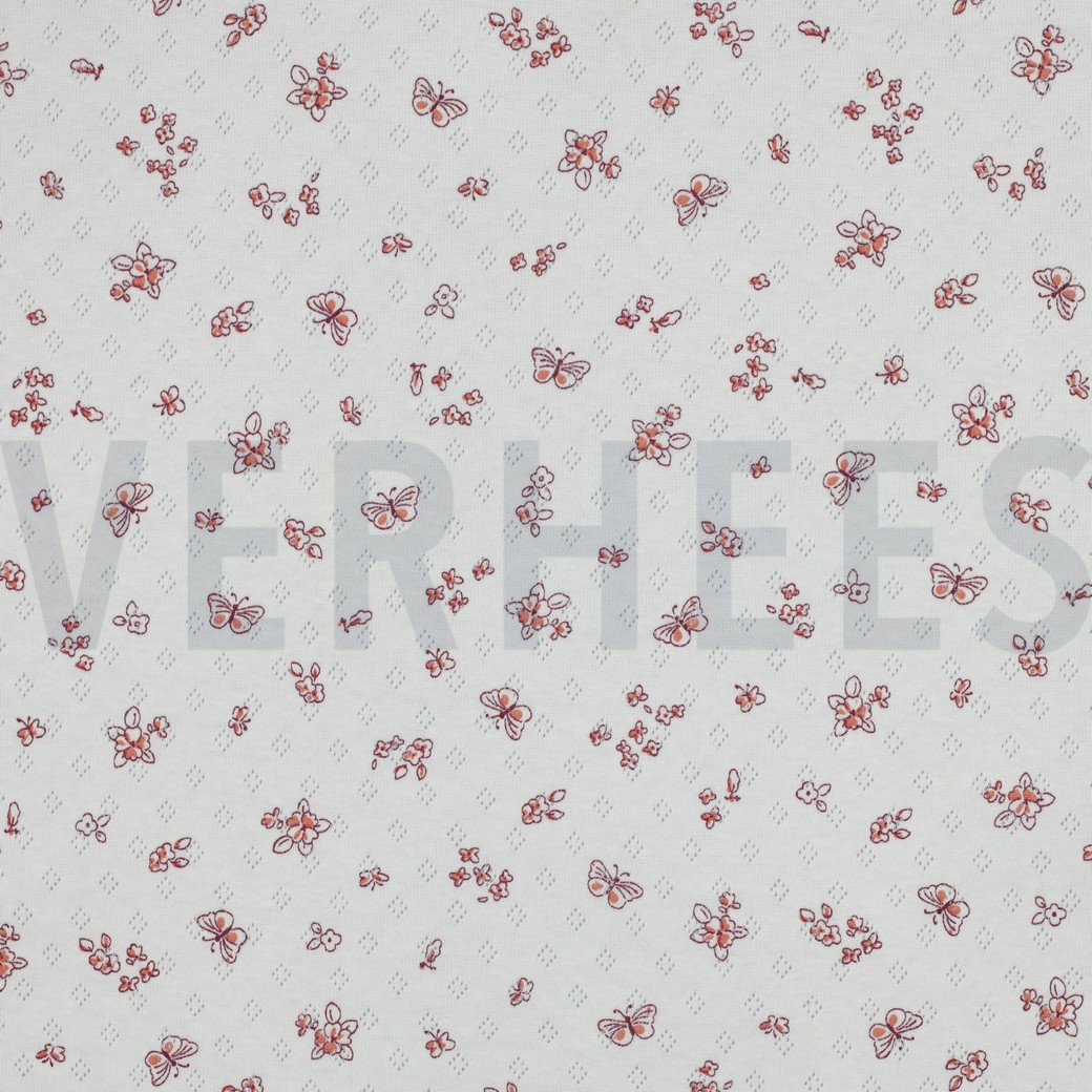 POINTOILLE FLOWERS & BUTTERFLIES OFF WHITE