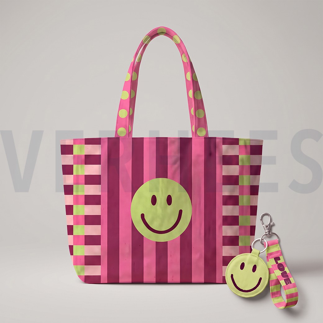 CANVAS DIGITAAL SHOPPER OF KUSSEN PANEEL STIPPEN & STREPEN ROZE #7