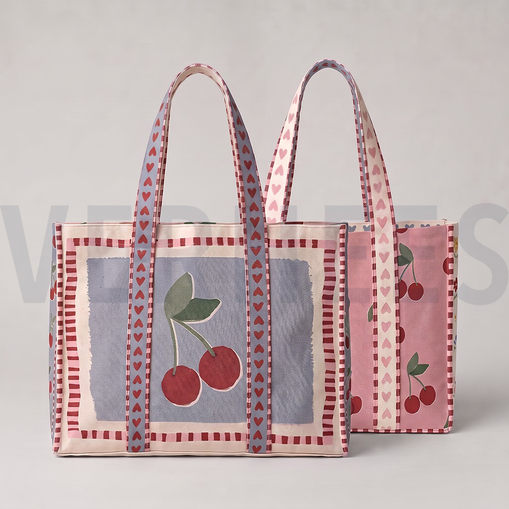CANVAS DIGITAAL SHOPPER PANEEL KERSEN ROZE #7