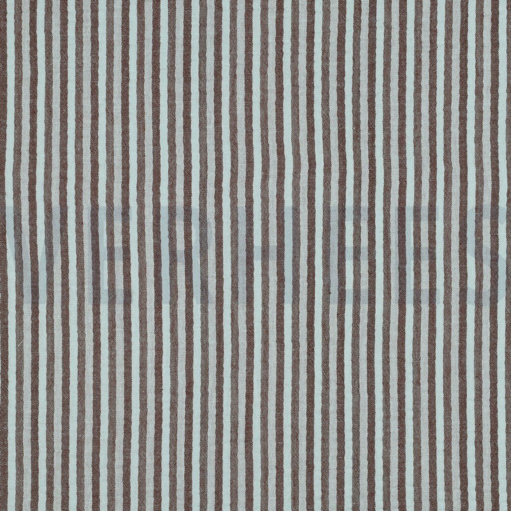 DOUBLE GAUZE YARN DYED STRIPES & CHECKS BLUE
