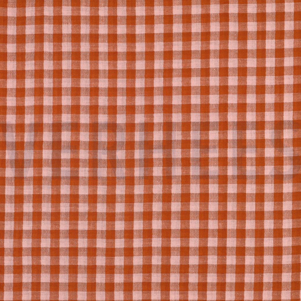 DOUBLE GAUZE YARN DYED STRIPES & CHECKS PINK