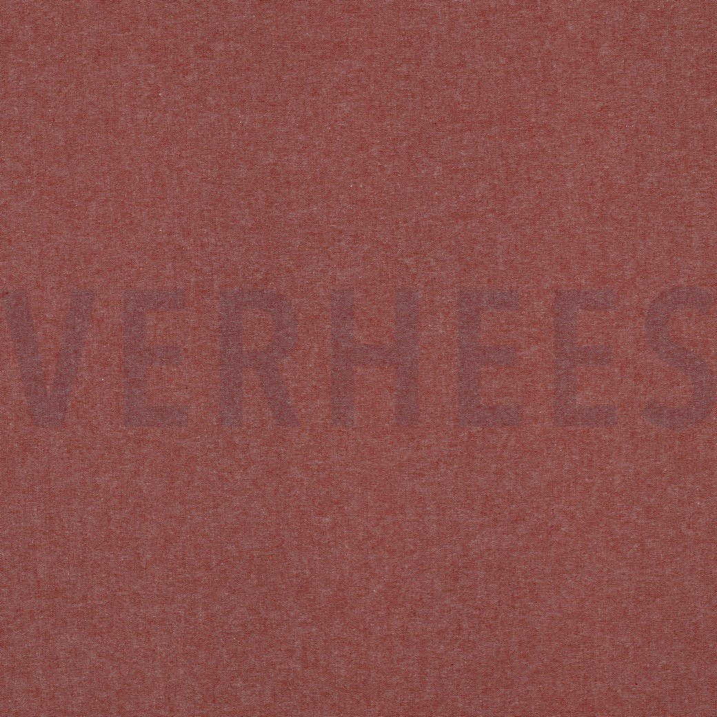 GARNFÄRBT POPELINE TERRACOTTA