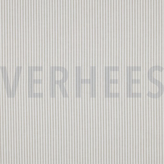 GARENGEVERFD POPLIN STREPEN 3MM ZAND #7