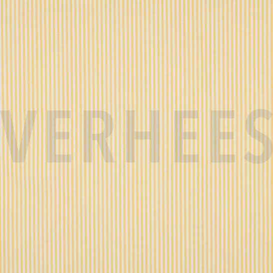 GARENGEVERFD POPLIN STREPEN 3MM GEEL #7