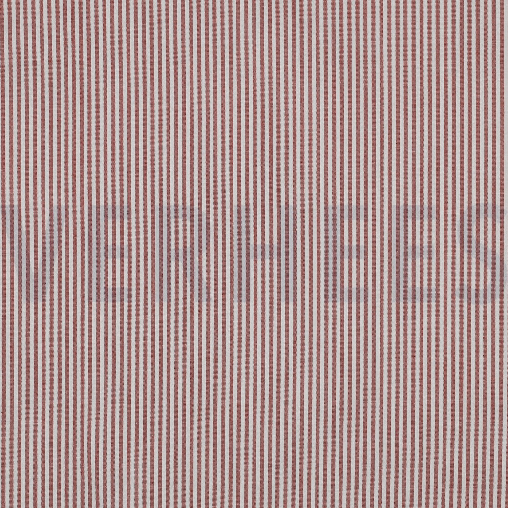 YARN DYED STRIPE 3MM TERRACOTTA