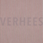 GARENGEVERFD POPLIN STREPEN 3MM TERRACOTTA (thumbnail)