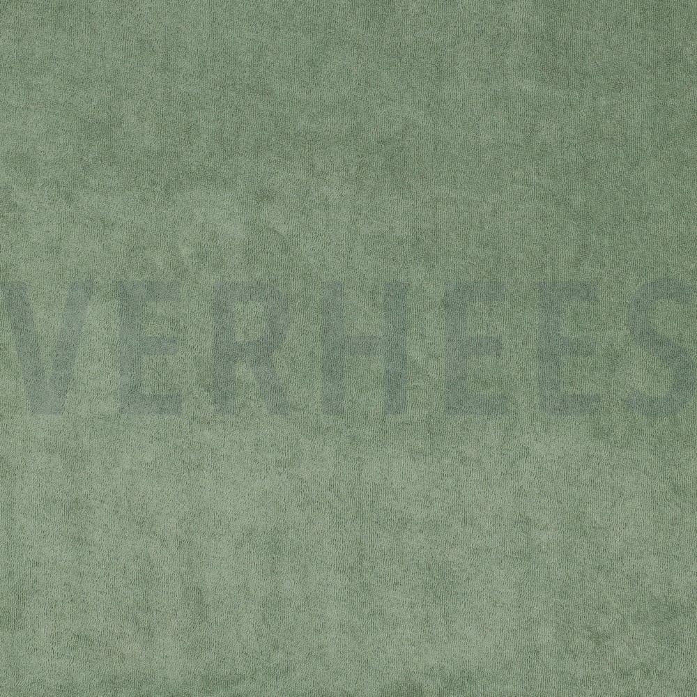 STRETCH TOWELLING OLD GREEN