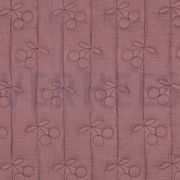 DOUBLE GAUZE GEWATTEERD KERSEN MAUVE (thumbnail)