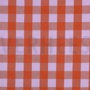KATOEN GARENGEVERFD RUITEN LAVENDEL/ORANJE (thumbnail)