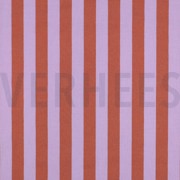 KATOEN GARENGEVERFD STREPEN LAVENDEL/ORANJE (thumbnail)