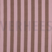KATOEN GARENGEVERFD STREPEN LICHTROZE/BRUIN (thumbnail)