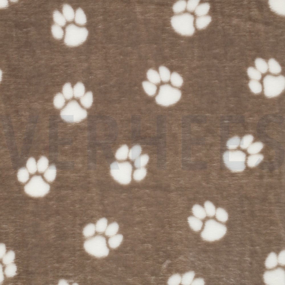 FLEECE DOG PAWS BEIGE