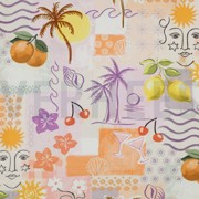 CANVAS DIGITAL TROPICAL PATCHWORK PEACH (thumbnail)