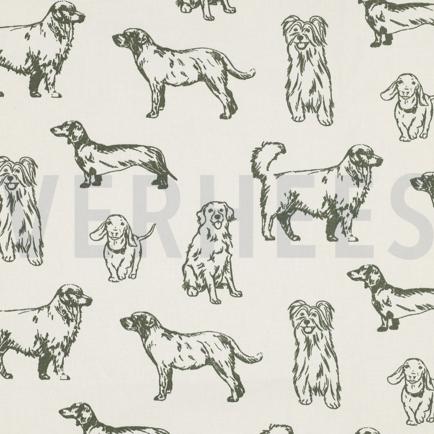 TOILE DÉCORATION CHIENS VERT (hover)