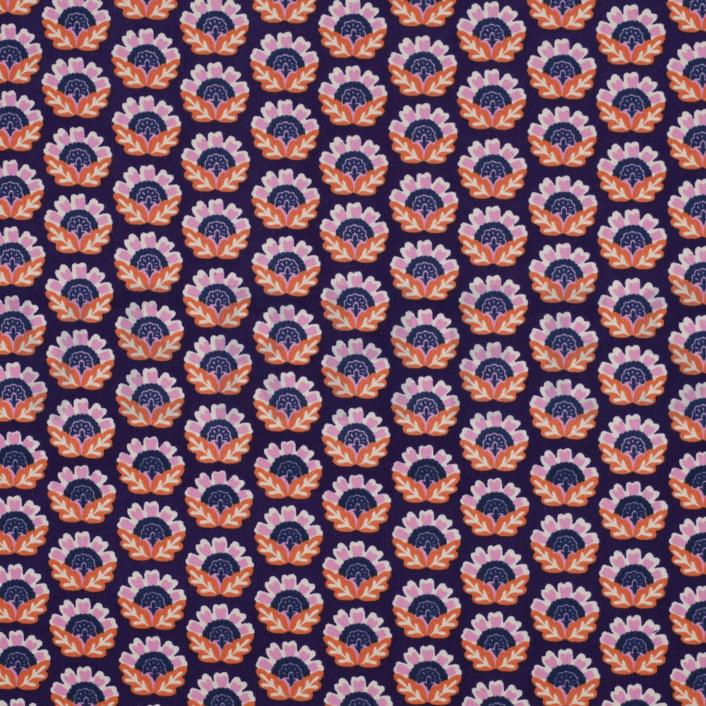 FEINCORD BLUMEN LILA/VIOLETT