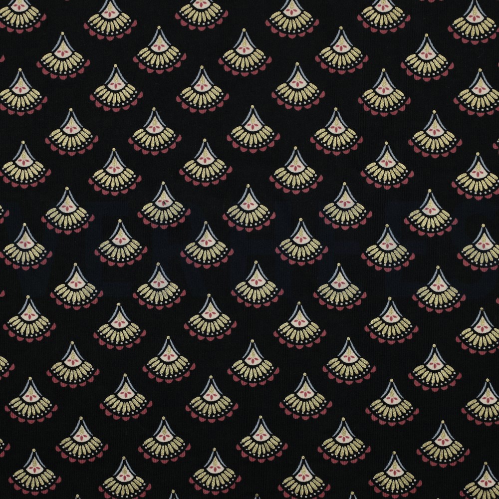 CORDUROY BABYRIB GLITTER BOHO ZWART