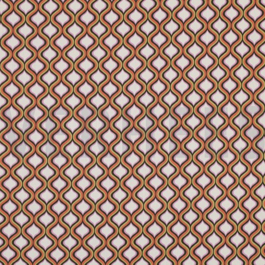 FINE POPLIN GEOMETRIC ARMY GREEN #7