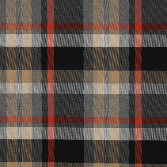 TARTAN CHECK GRAU/ORANGE/SAND #7