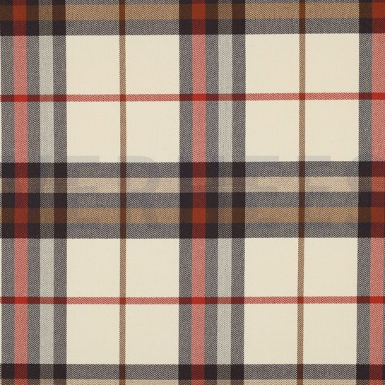TARTAN CHECK SAND/BRAUN/ORANGE #7