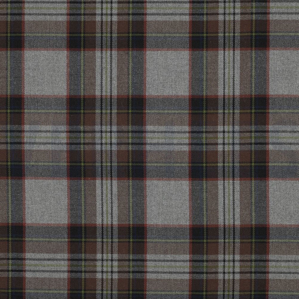 TARTAN CHECK GREY/BROWN/LIME