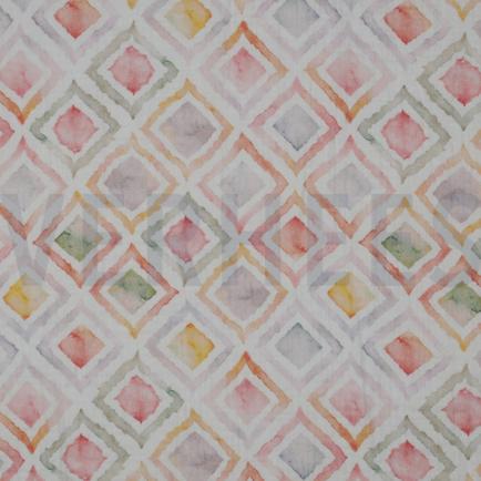 DOUBLE GAUZE DIGITAAL GEO WATERVERF MAUVE (hover)