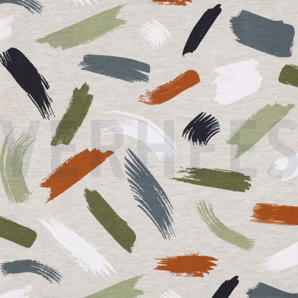 SOFT SWEAT MELANGE BORSTELSTROKEN ZAND GEMÊLEERD