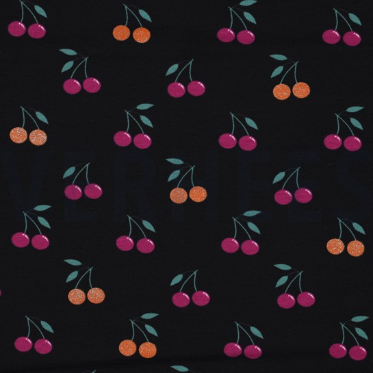 JERSEY GLITZER KIRSCHEN SCHWARZ #7