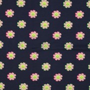 JERSEY NEON HAPPY FLOWERS NAVY (thumbnail)