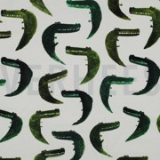 FRENCH TERRY DIGITAL CROCODILES OFFWHITE (thumbnail)