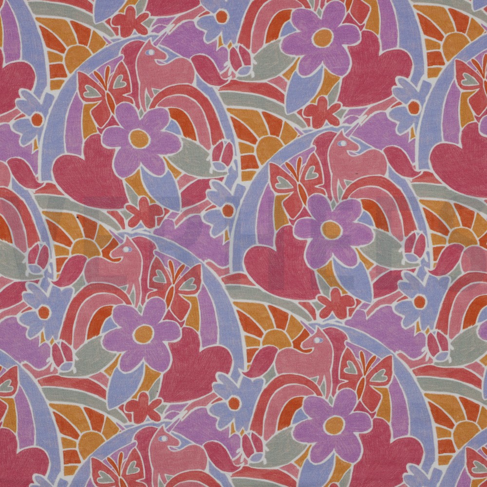 FRENCH TERRY DIGITAL REGENBOGEN MEHRFARBIG