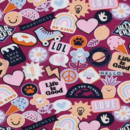 JERSEY PATCHES UND STREIFEN FUCHSIA (hover)
