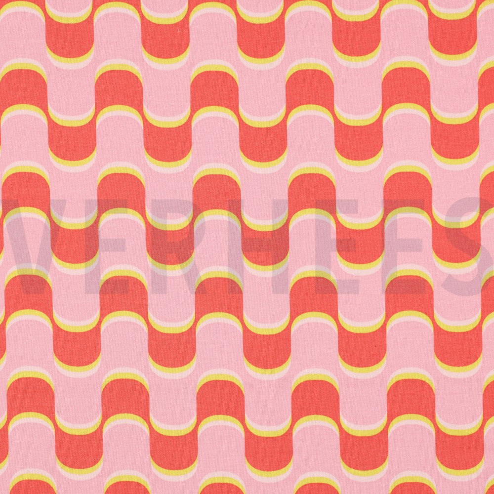 FRENCH TERRY ABSTRAKTE BLUMEN ROSA