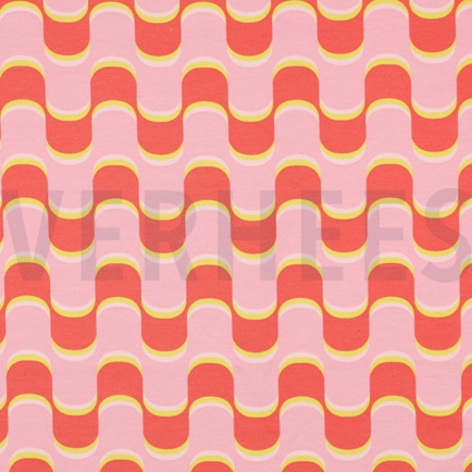 FRENCH TERRY ABSTRAKTE BLUMEN ROSA (hover)