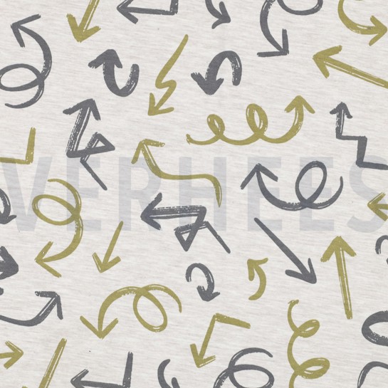 JERSEY MELANGE ARROWS BEIGE MELANGE #7