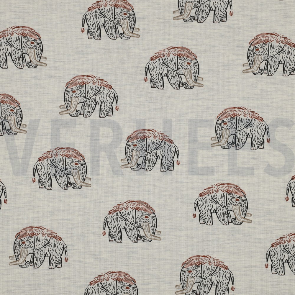 JERSEY MELANGE MAMMOTHS ECRU MELANGE