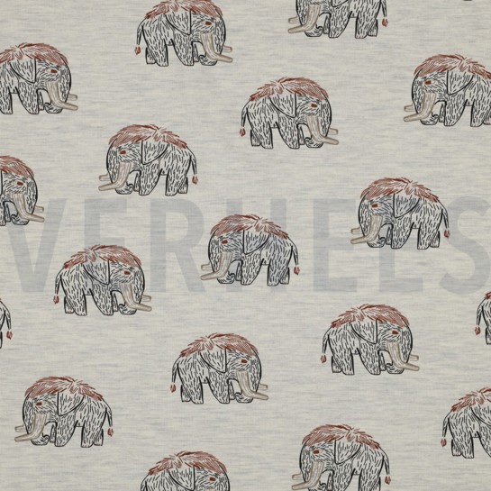 JERSEY MELANGE MAMMOETEN ECRU GEMÊLEERD #7