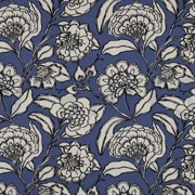 TOILE DÉCORATION FLEURS BLEU (thumbnail)
