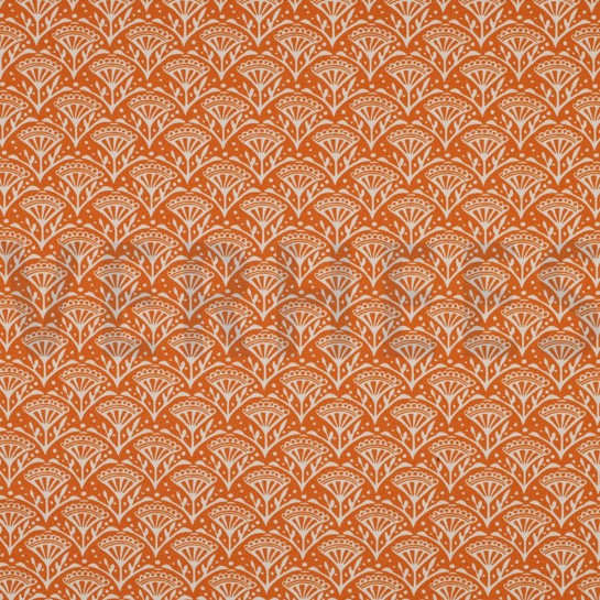 TOILE DÉCORATION FLEURS ORANGE #7