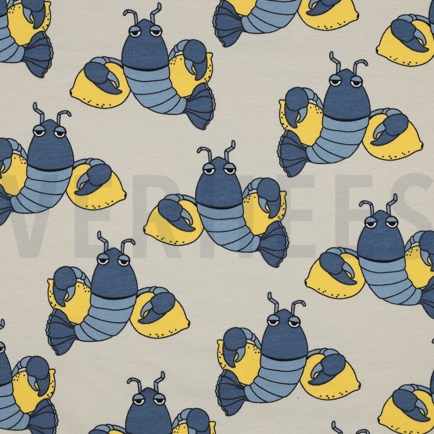 FRENCH TERRY COOLE LOBSTERS ZAND (hover)
