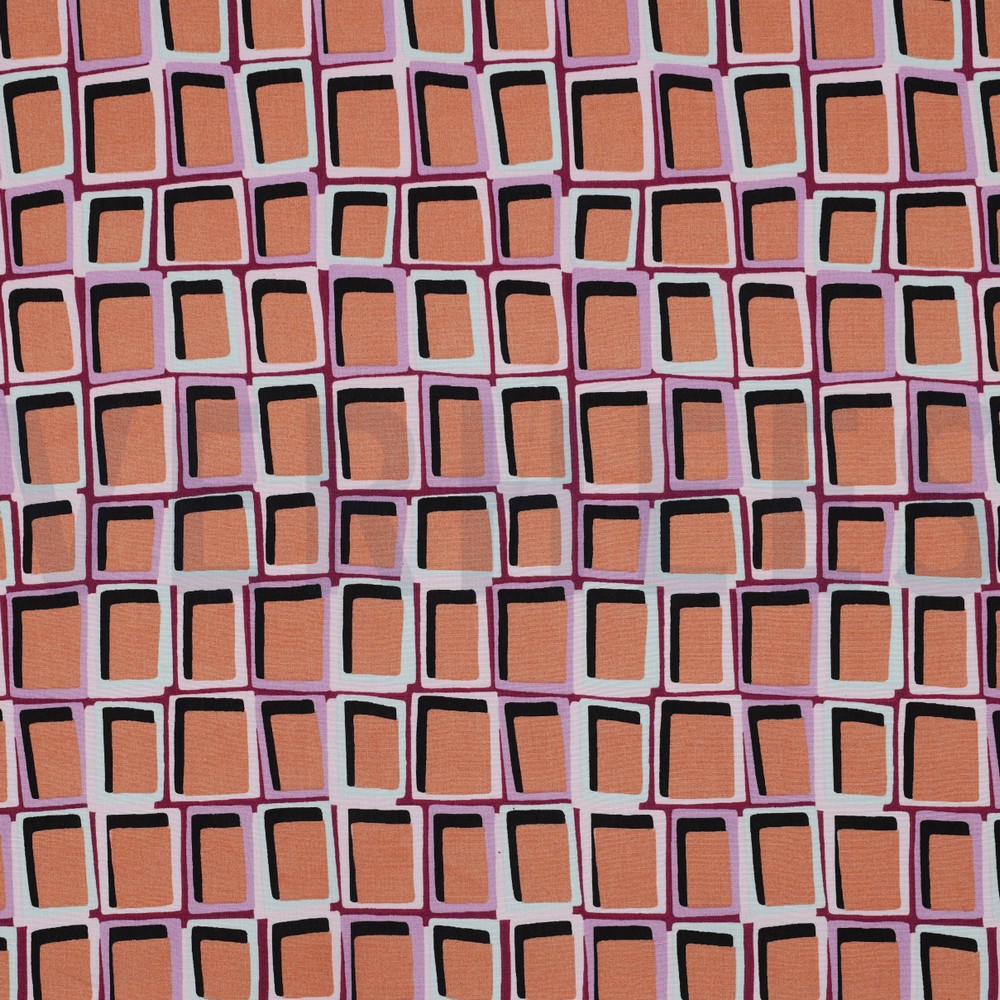 VISKOSE RADIANCE ABSTRAKT ORANGE