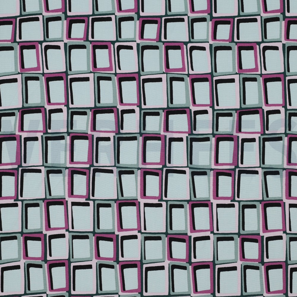 VISCOSE RADIANCE ABSTRACT DARK GREEN/MINT