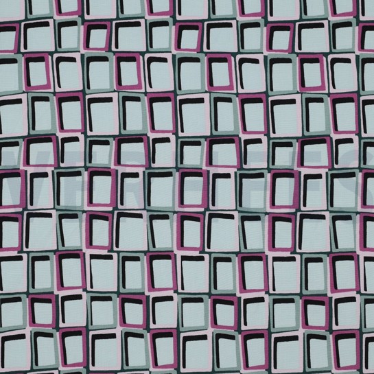 VISKOSE RADIANCE ABSTRAKT DUNKELGRÜN/MINT #7