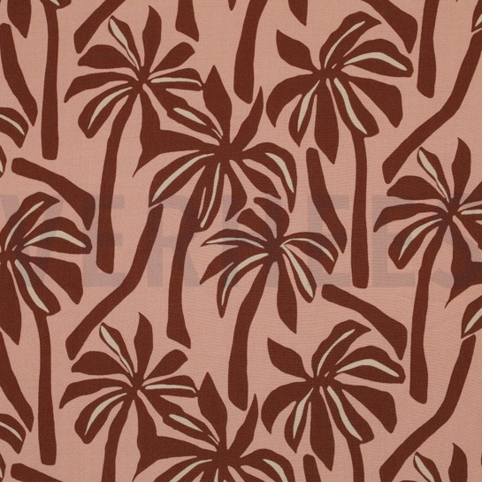 VISCOSE RADIANCE PALMTREES PEACH #7