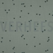 DOUBLE GAUZE SMALL HEARTS NILE (thumbnail)